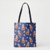 Gooide Tahoe Cheeseburger Vogels op Deep Blue Tote Bag (Voorkant)