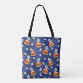 Gooide Tahoe Cheeseburger Vogels op Deep Blue Tote Bag (Achterkant)