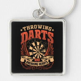 gooien darts breken harten premium sleutelhanger