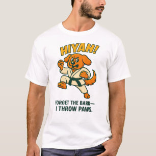 Gooien van poten - Grappig Karate Hond T-shirt