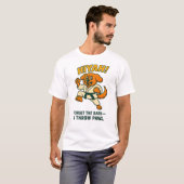 Gooien van poten - Grappig Karate Hond T-shirt (Voorkant volledig)
