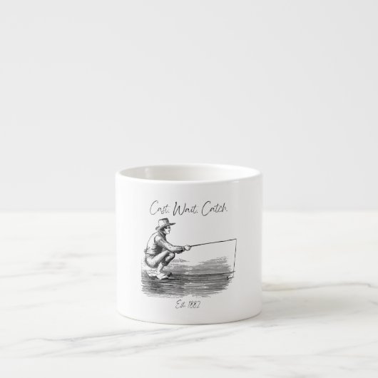 Gooien. Wachten. Vangen Espresso Kop (Voorkant)