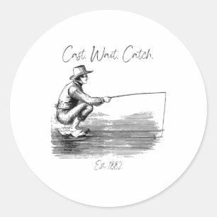 Gooien. Wachten. Vangen Ronde Sticker