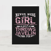 Gooit Javelin Meisje Kaart (Voorkant)