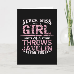 Gooit Javelin Meisje Kaart