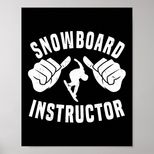 Gool Snowboard Instructor Outfit Snowboarden Minde Poster (Voorkant)