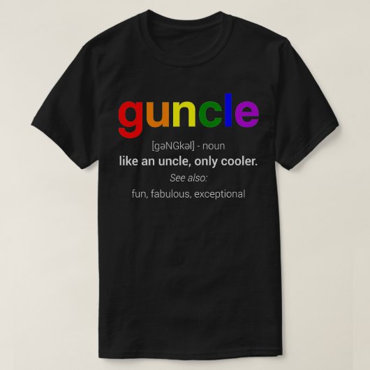 Goom Definition Funny Gift for Gay Oom T-shirt (Design voorkant)