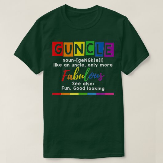 Goom Definition Gay Pride Funny Gift for Gay Unc T-shirt (Design voorkant)