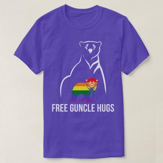 Goom Hugs Gay Pride LGBT Rainbow Mannen Gay Un T-shirt (Design voorkant)