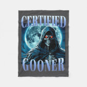 Goon Funny Gooning Meme Skeleton Certified Gooner  Fleece Deken (Voorkant)