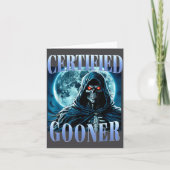 Goon Funny Gooning Meme Skeleton Certified Gooner  Kaart (Voorkant)