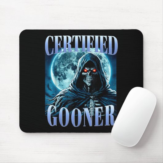Goon Funny Gooning Meme Skeleton Certified Gooner  Muismat (Met muis)