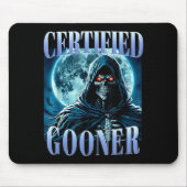 Goon Funny Gooning Meme Skeleton Certified Gooner  Muismat (Voorkant)