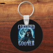 Goon Funny Gooning Meme Skeleton Certified Gooner  Sleutelhanger (Voorkant)