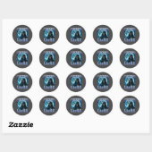 Goon grappige Gooning-meme skelet Gecertificeerde Ronde Sticker (Vel)
