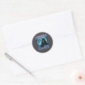 Goon grappige Gooning-meme skelet Gecertificeerde Ronde Sticker (Envelop)