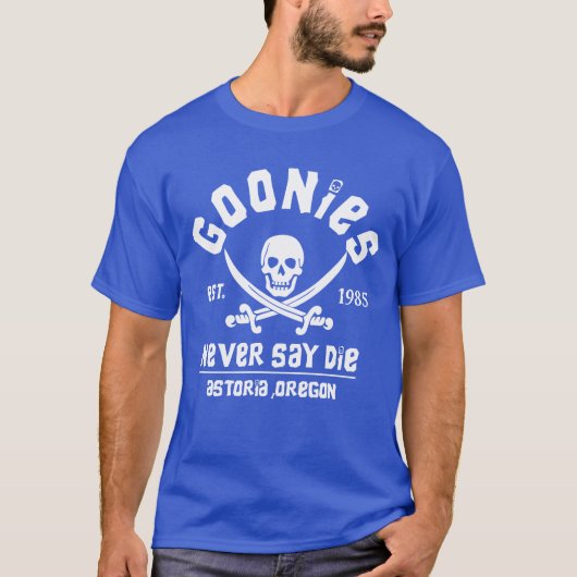 Goonies Nooit opgeven est 1985 geweldig T-shirt (Voorkant)