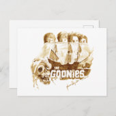 Goonies Pirate Ship Waterverf Graphic Briefkaart (Voorkant / Achterkant)