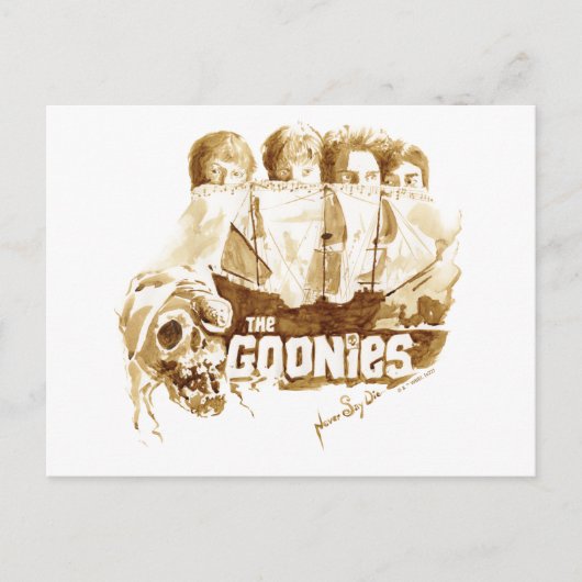 Goonies Pirate Ship Waterverf Graphic Briefkaart (Voorkant)