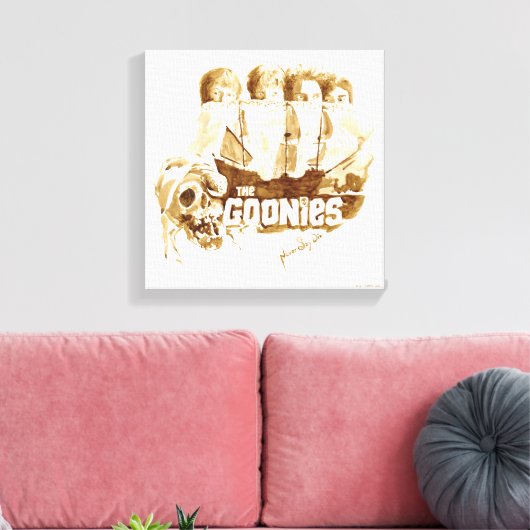 Goonies Pirate Ship Waterverf Graphic Canvas Afdruk (Insitu (Woonkamer))