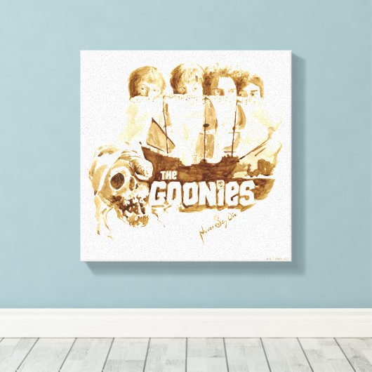 Goonies Pirate Ship Waterverf Graphic Canvas Afdruk (Insitu (Houten vloer))