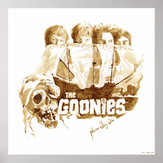 Goonies Pirate Ship Waterverf Graphic Poster (Voorkant)