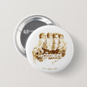 Goonies Pirate Ship Waterverf Graphic Ronde Button 5,7 Cm (Voorkant /achterkant)