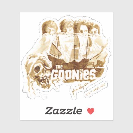Goonies Pirate Ship Waterverf Graphic Sticker (Vel)
