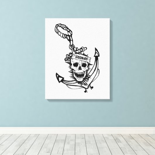 Goonies Skull & Anchor Graphic Canvas Afdruk (Insitu (Houten vloer))