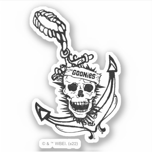 Goonies Skull & Anchor Graphic Sticker (Voorkant)