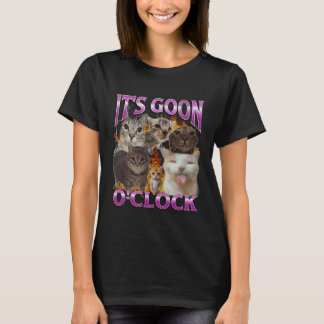 Gooning O'clock Grappige Kat Meme Bootleg Grafisch T-shirt