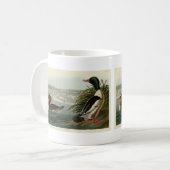 Goosander (Common Merganser) Audubon's vogels Koffiemok (Voorkant links)