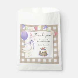 Goose 1e verjaardag Bedankt voor je komst Bedankzakje