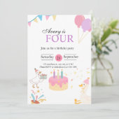 Goose 4e verjaardag kaart (Staand voorkant)