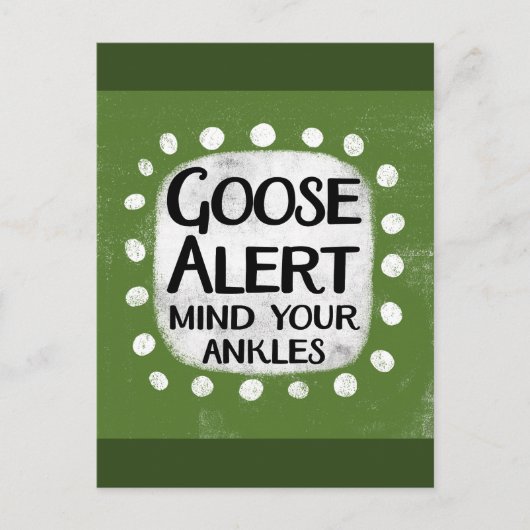 Goose Alert Briefkaart (Voorkant)