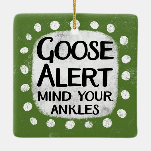 Goose Alert Ornament (Achterkant)