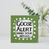 Goose Alert Wenskaart Kaart (Staand voorkant)