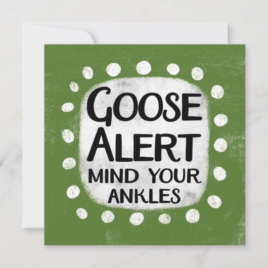 Goose Alert Wenskaart Kaart (Voorkant)