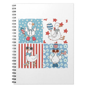 Goose American USA vlag herdenkingsdag 4 juli Notitieboek