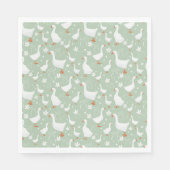 Goose and bow green servet (Voorkant)