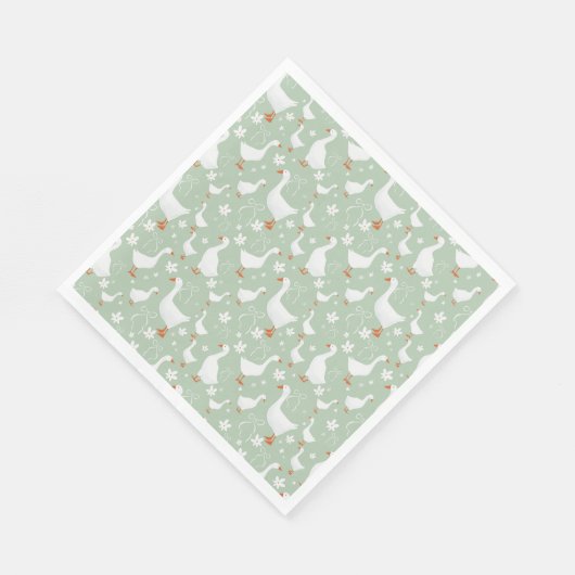 Goose and bow green servet (Hoek)