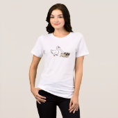 Goose and Dogs Tee Funny Pug Mom   Tri-Blend Shirt (Voorkant volledig)