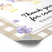 Goose baby shower - Bedankt voor je komst Poster (Hoek)