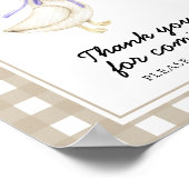 Goose baby shower - Bedankt voor je komst Poster (Hoek)