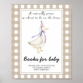 Goose baby shower - Boeken voor baby Poster