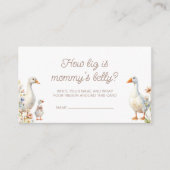 Goose Baby shower Hoe groot is mama's buik Informatiekaartje (Voorkant)
