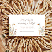 Goose Baby shower Hoe groot is mama's buik Informatiekaartje