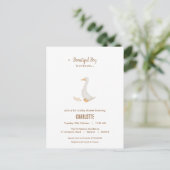 Goose Baby shower Invitation Briefkaart (Staand voorkant)