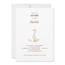 Goose Baby shower Invitation Kaart