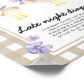 Goose baby shower - Late night luiers spel Poster (Hoek)